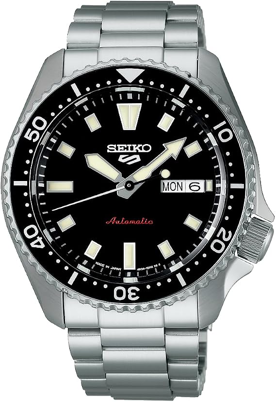 Seiko Watch 5 Sports Five Sports SKX Series "SKX399" Mechanical Automatic with Hand Winding Men's, Bracelet Type | SKX399 Black Dial Stainless Steel See Through Screw Back