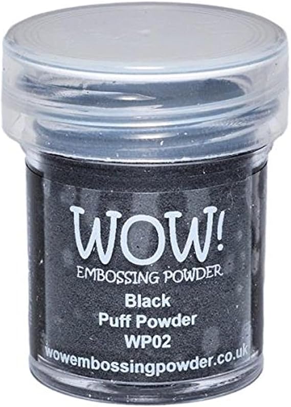 Wow Embossing Powder 15ml, Black Puff