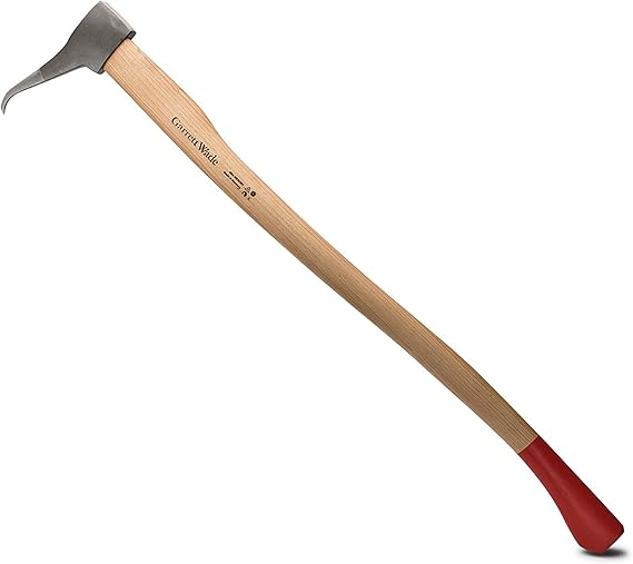 Pickaroon Logging Tool - 31.2 Log Grabber with Hickory Wood Handle - Hookaroon with Pick for Dragging or Stacking Logs - Log Roller Tool - Forestry Tools by Kings County Tools