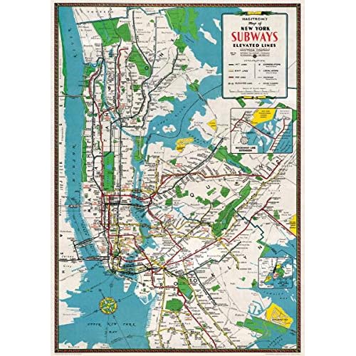 Cavallini Decorative Paper - New York City Subway Map 20x28 Sheet