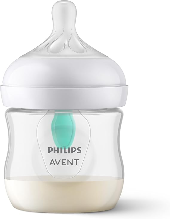 Philips Avent Natural Response Baby Bottle, 125 ml / 4 oz, 0-3m, Slow Flow, BPA Free, SCY670/01