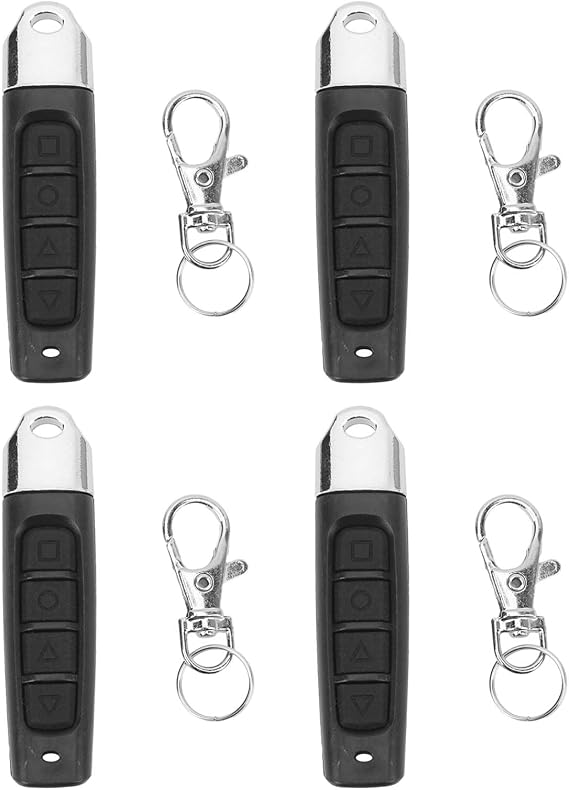 4PCS Universal Cloning Key Fob Quad Channel 433MHz Electric Garage Door Remote Control