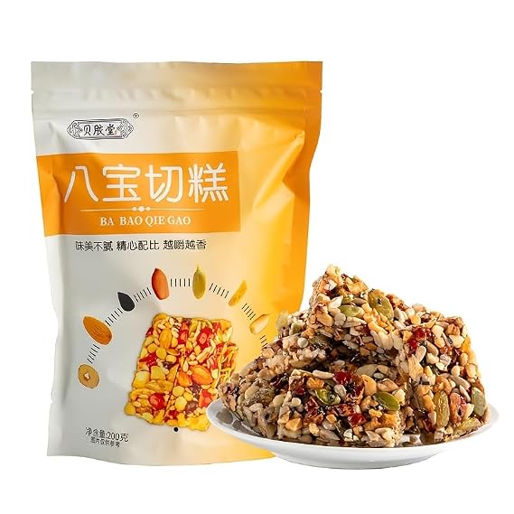 Eight Treasure Cake Mixed Nuts 200g Walnuts, Melon Seeds, Almonds, Peanuts, Red Dates, Common Raisins, Nutritious Snacks, Individually Packaged