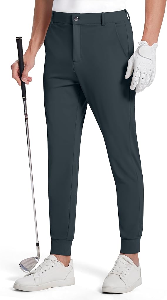 SERAMY Men's Golf Joggers Pants Slim Fit Stretch Sweatpants Work Dress Casual Running Pants for Men with 5 Pockets