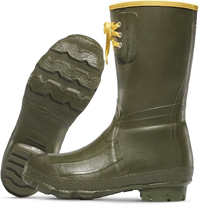 LaCrosse Men's Insulated Pac 12" - Waterproof Hunting Boot, Foam Insulation, ZXT Rubber, and Slip-Resistant Outsole | Foam Insulation for Cold Weather, Chevron Cleated Slip-Resistant Outsole, Tear-Resistant Rubber, Ankle-Fit