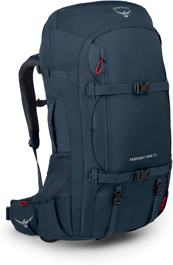 Osprey Farpoint Men's Backpack, 55L, Muted Space Blue, O/S