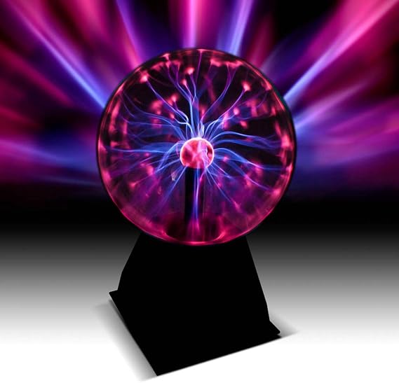 7even Magic Plasma Ball 20 cm - Touch Sensitive and Music-Controlled Plasma Lamp with Fascinating Light Effects - Electrostatic Ball [Energy Class C]