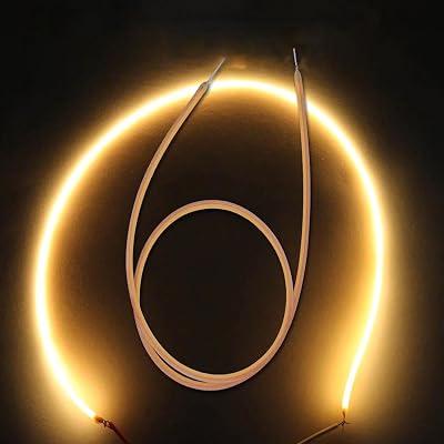 Flexible LED Filament 4PC Edison Bulb LED Filament Flexible Filament 3V DC Cob Flexible Lamp Parts Cob LED Filament Flexible 2200k Diode Incandescent Lamp Parts,Warm White 2700K,300mm