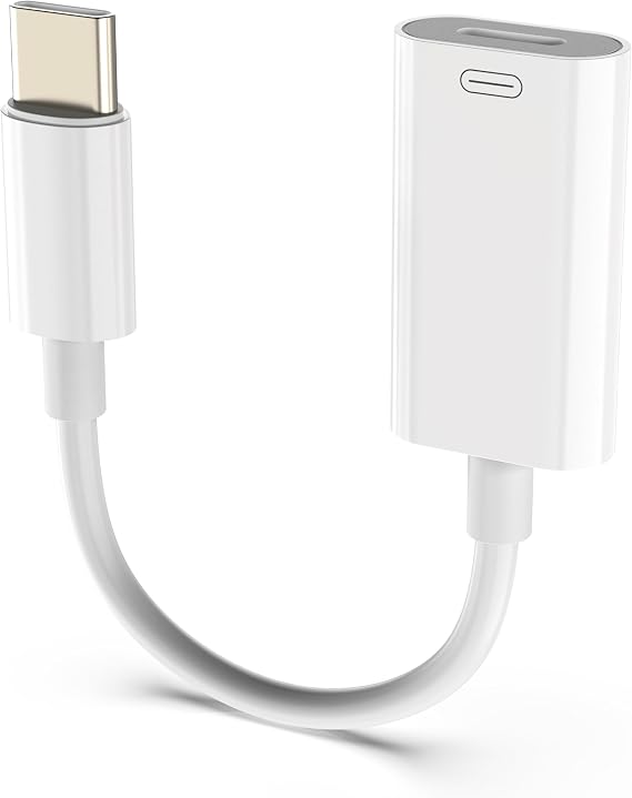 LMUBOY USB C Male to Lightning Female Adapter,Type C to Lightning Converter for Audio,Data&Charging,Works with iPhone 15,iPad Pro,MacBook Pro,iMac and More Devices with USB-C Port