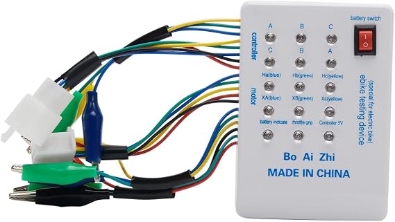 Brushless Motor Controller, 24V 36V 48V 60V 72V E-Bike Scooter Tester Quick Battery Powered Spared Device for Test Moto-r Coil