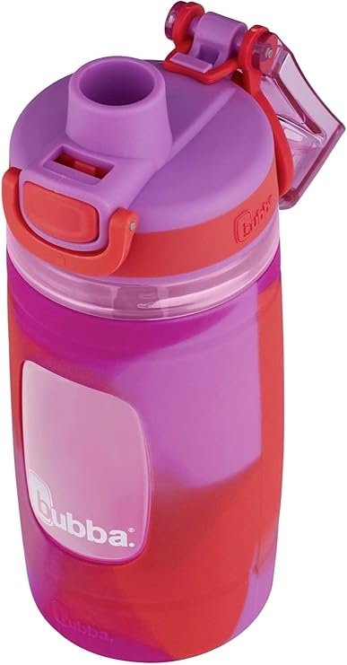 Bubba Flo Kids Water Bottle with Silicone Sleeve, 16oz., Watermelon and Wild Berry