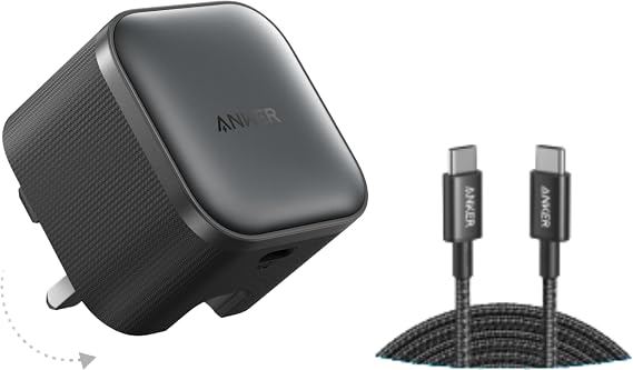 Anker Nano 45W USB C Plug Fast Charging, Compact and Foldable Plug USB C Charger for iPhone 17/16 Series, Pixel 9, iPad, Samsung Galaxy S25 Ultra / S24 Series (6 ft+10ft 100W Cable Included)