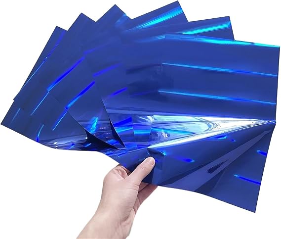 Hot Stamping Foil A4 50 Sheets Anodized aluminumGold Hot Laminator Craft Paper, Easy to use, can be Used on Paper minc(Blue Pillar)