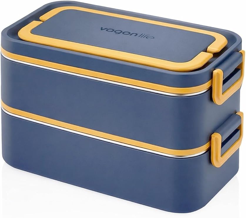 Vagonlife 2000 ML 2 Kat Paslanmaz Çelik Çorba Kaseli Bento Lunch Box Yeni Nesil Sefer Tası -FFLBOX01029