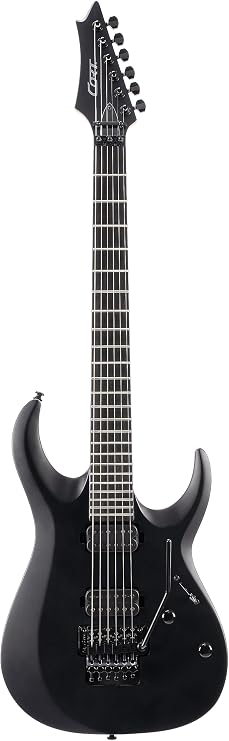 Cort X Series 500 Menace Electric Guitar, Black Satin Finish