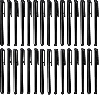 Premium 30 Pack Stylus Compatible with Dell XPS 13-L321X Short Slim Touch Medium Tip Pen for All Capacitive Touch Medium Tip Screens