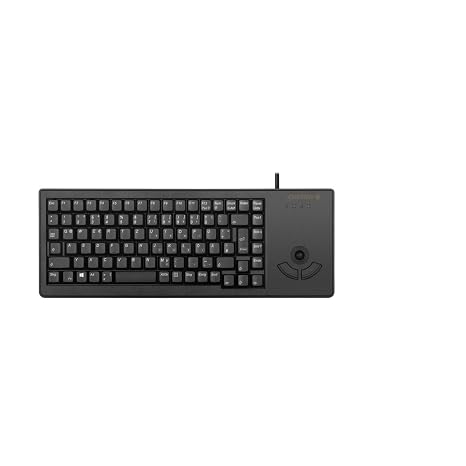 CHERRY G84 UltraSlim Keyboard w/Integrated Trackball, Black (G84-5400LUMEU-2)