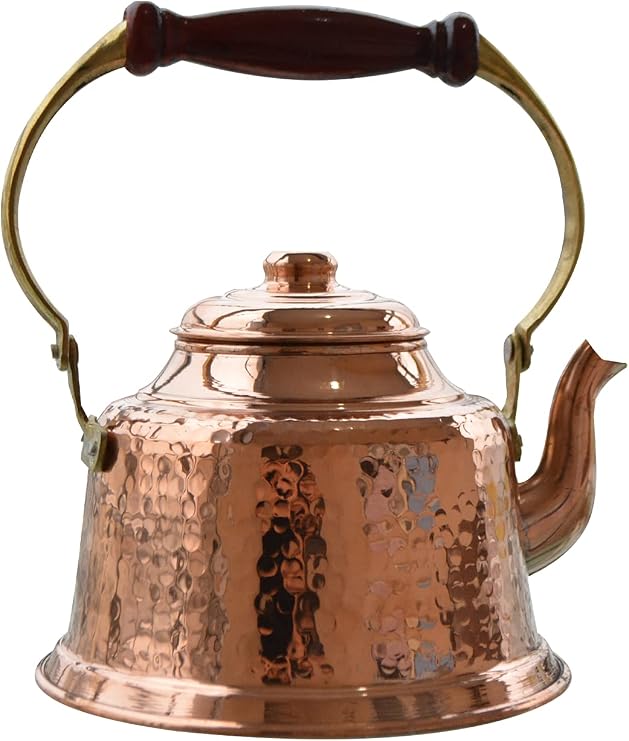 Copper Concept Copper Tea Kettle Stovetop, Handmade, 1mm Thick (1.7 Quarts)