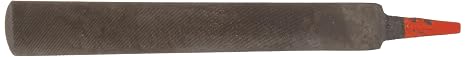 Hand File, American Pattern, Double Cut, Half-Round, Black Oxide Coating, Coarse, 6" Length, 19/32" Width, 5/32" Thickness