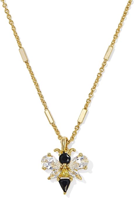 Kendra Scott Womens Bee Short Pendant Necklace Gold Black - Yellow Mix One Size One Size