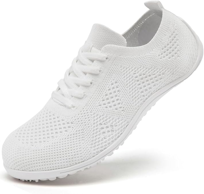DLWKIPV Women's Barefoot Shoes Walking Sports Zero Drop Sole Running Casual Sneakers Slip On Breathable Soft Fashion House Shoes
