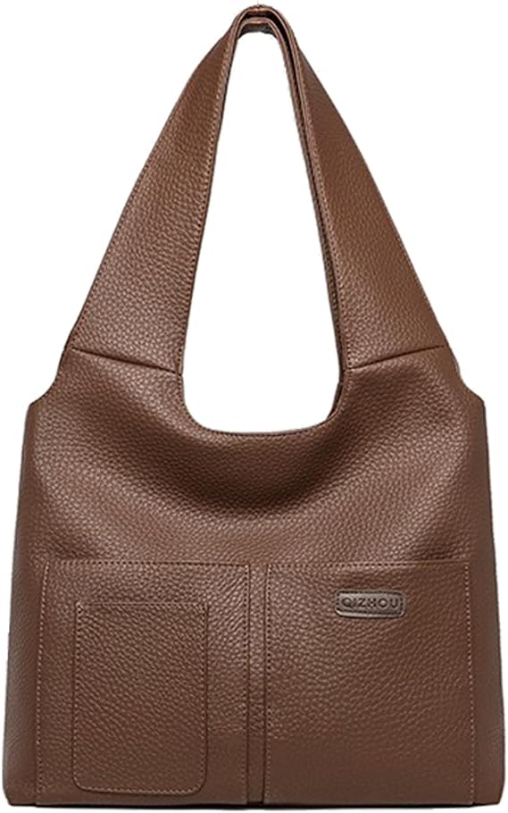 DODENSHA Women's Waterproof PU Leather Shoulder Bag: Stylish Crossbody Purse with Multiple Pockets, Durable and Lightweight, Ideal for Daily Use and Travel, Brown
