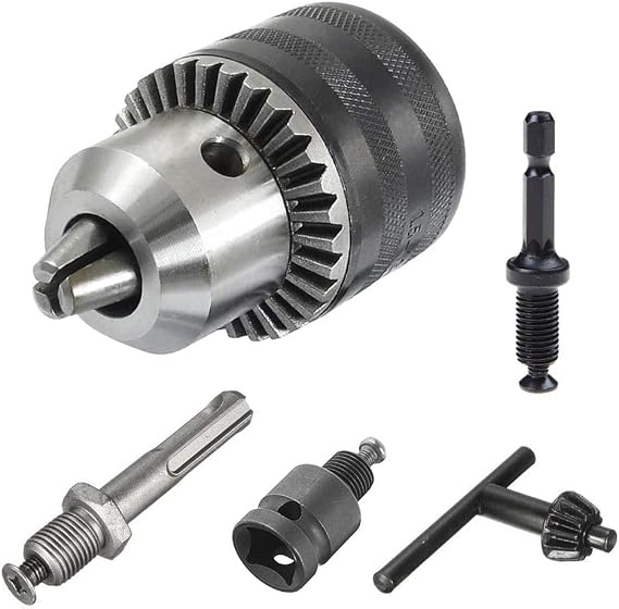 Saiper 1.5-13mm Capacity 1/2-20UNF Key Drill Chuck with Hex Shank