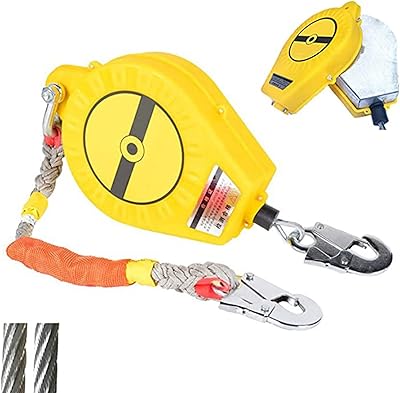 Self Retracting Lifeline,Fall Arrest Block Inertia Reel Safety Fall Protection Retractable Lanyard,Personal Protection Devices,for Roofing and Construction,Bearing: 150kg,3m