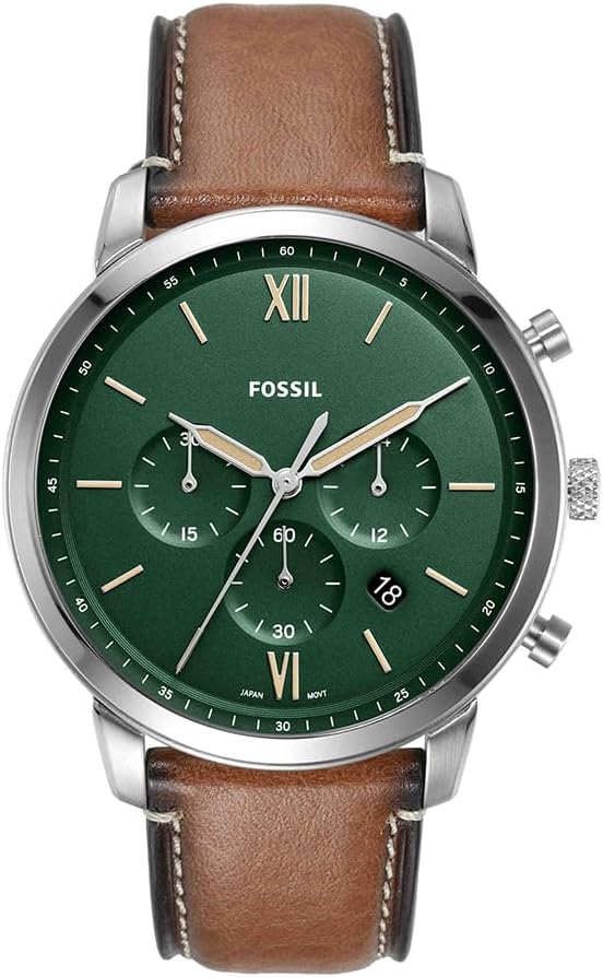 Fossil Neutra Watch for Men, Quartz Chronograph Movement with Leather Strap