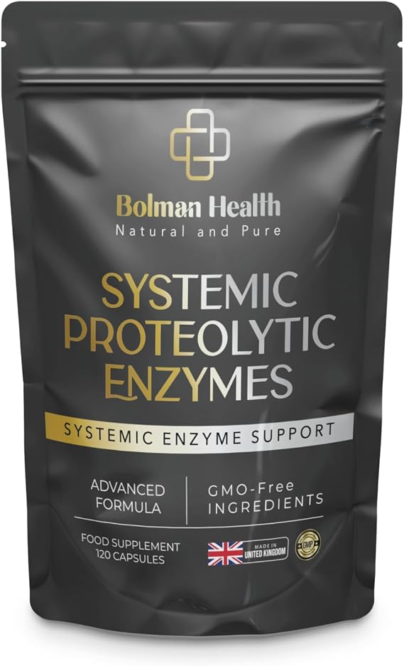 Systemic Proteolytic Enzymes | Advanced Enzyme Complex | Supports Digestion, Circulation & Immune Function | 120 Vegan Capsules | Non-GMO | Gluten-Free Enzyme Supplement