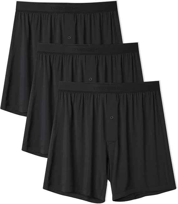DAVID ARCHY Modal Boxers for Men 3/5 Pack Ultra-Soft, Loose & Breathable