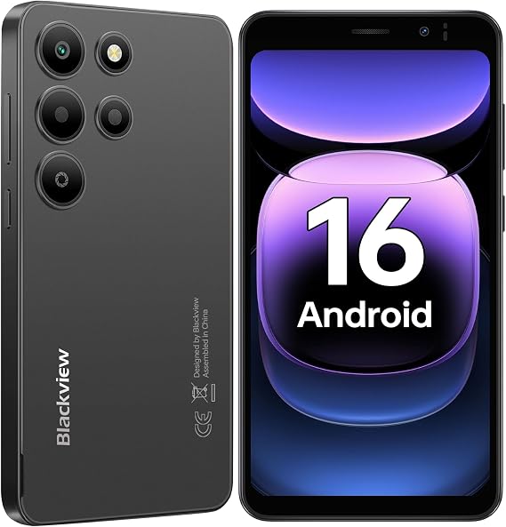 Blackview Wave 2C Mobile Phones Android 16, 5" Mini Cheap Phone, Black