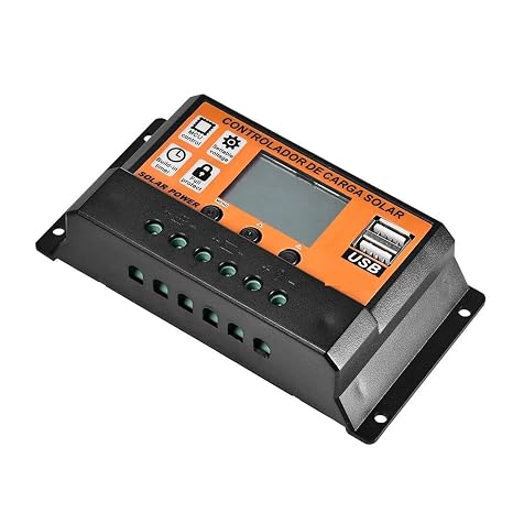 Solar Controller, MPPT Solar Charge Controller with Dual USB Port 10/20/30/40/50/60/70/80/90/100A Solar Controllers Solar Panel Battery Regulator(30A)