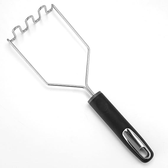 Potato Masher, Stainless Steel Potato Masher with Soft Grip, Durable Mashed Potatoes Masher, Metal Wire Masher Kitchen Tool for Bean, Avocado, Vegetable, 11 inch