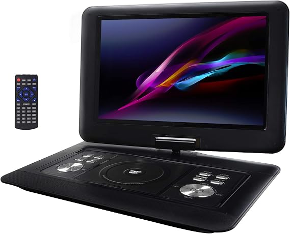 Trexonic 14.1" Portable DVD Player with TFT-LCD Screen and USB/SD/AV Inputs