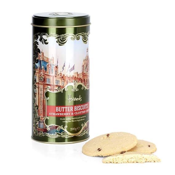 Harrods Heritage Strawberries and Cream Biscuit Tin (200g)