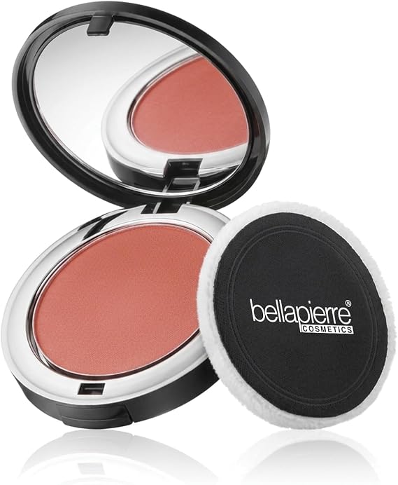 bellapierre Compact Mineral Blush Warms Complexion for a Healthy Glow | Non-Toxic & Paraben Free | Hypoallergenic & Safe for All Skin Types – 10 Grams – Amaretto
