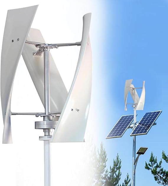 10000W Wind Turbine Generator, Low Speed 3 Blades Wind Turbine Kit Windmill Generator 12V 24V 48V 220V Portable Vertical Helix Wind Power Turbine Generator Kit with Controller,24V