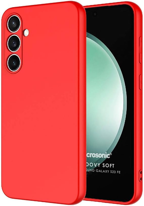 Microsonic Samsung Galaxy A35 için Kılıf Groovy Soft Kırmızı [Galaxy A35 ile Uyumlu Kılıf - Kırmızı]