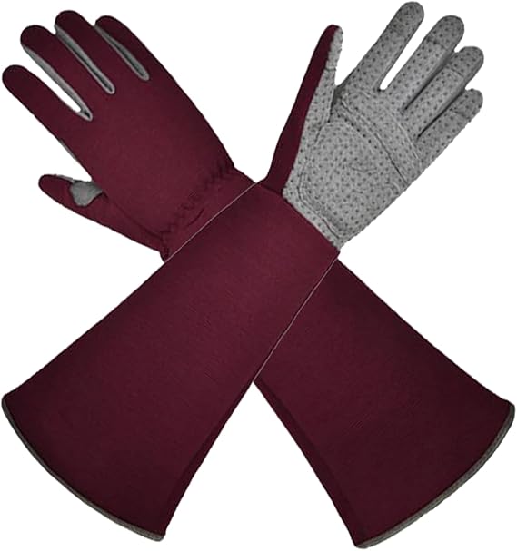 Gardening Gloves, Thorn Protective, Forearm Protection, Yard Work, Pruning, Outdoor Activity, Comfortable (brown, X-large)
