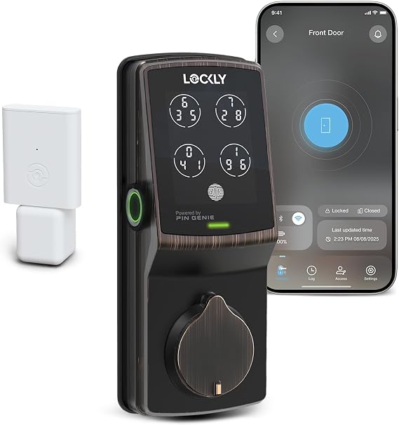 Lockly Secure Pro Wi-Fi Smart Deadbolt Lock - Left Fingerprint Edition