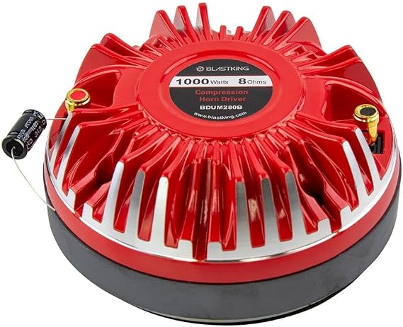 Blastking 2" Exit Bolt On Compression Driver, 1000W Max, 500W RMS, Titanium Diaphragm Horn Driver, 8 Ohm High Frequency Tweeter for Pro Audio DJ Stage PA Loudspeaker Systems - BDUM280B