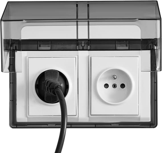 Balacoo Double-Position Socket Cover Adhesive Waterproof