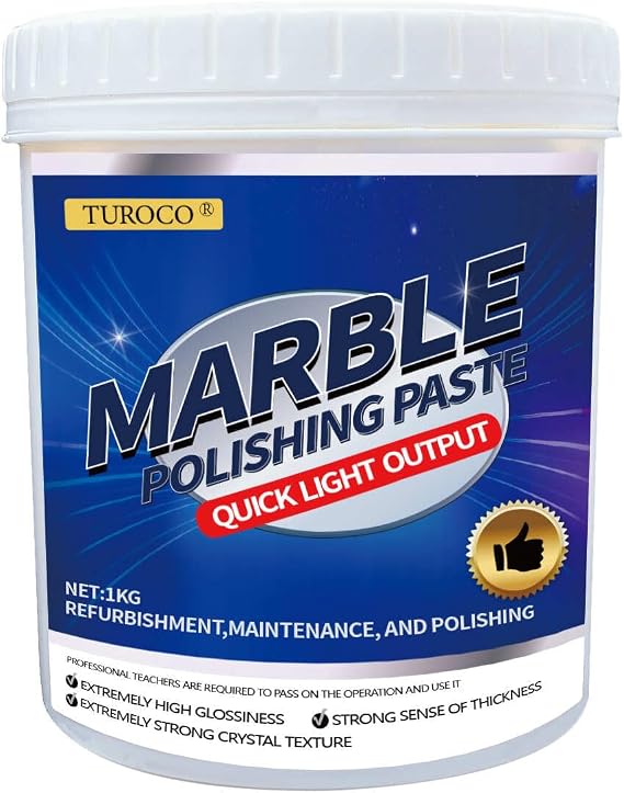 Marble Polishing Paste Surface Repair Compound for Countertops, Showers & Floors Scratch & Dullness Remover, Restores Shine on Quartz, Travertine & Natural Stone 2.2LB