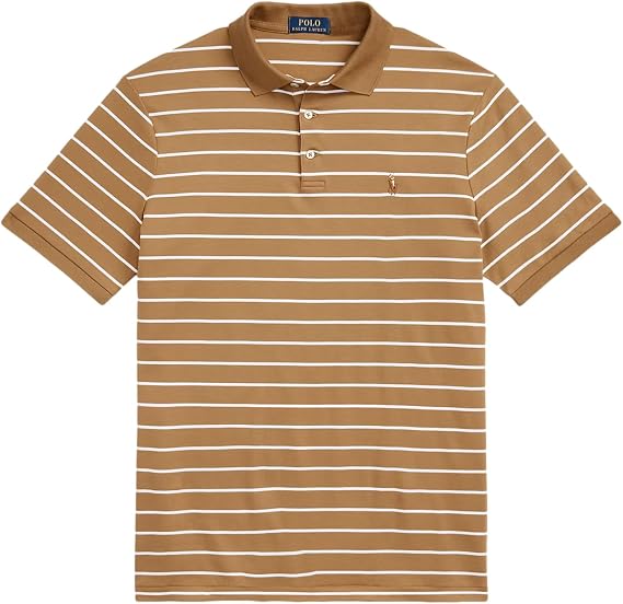 POLO RALPH LAUREN Men's Interlock Classic Fit Striped Cotton Polo Shirt