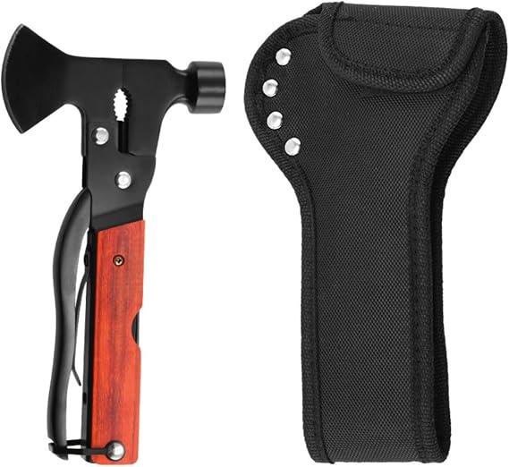 Multi-Tool, Hammer, Multifunctional, Hand Axe, Foldable, 13 Functions, Multi-Hammer, Wood Splitting, Axe, Pliers, Saw, Wrench, Utility Knife, Plus Screwdriver, Bottle Opener, Wire Cutter, Nail