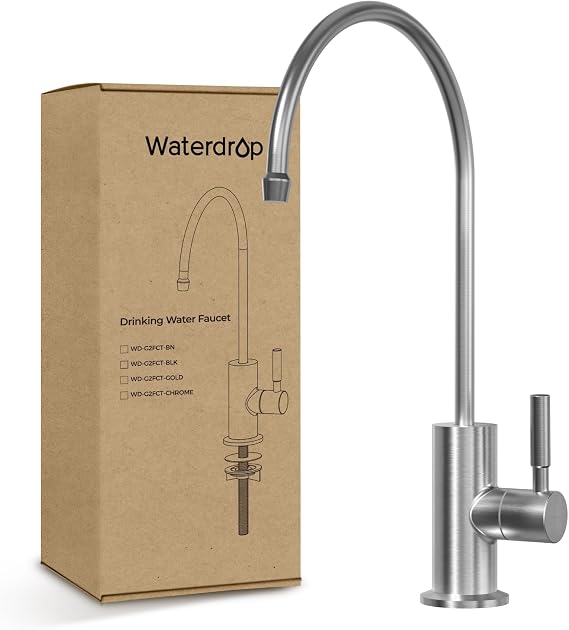 Waterdrop G2FCT-BN Drinking Water Faucet, NSF/ANSI 372 Certified, Brushed