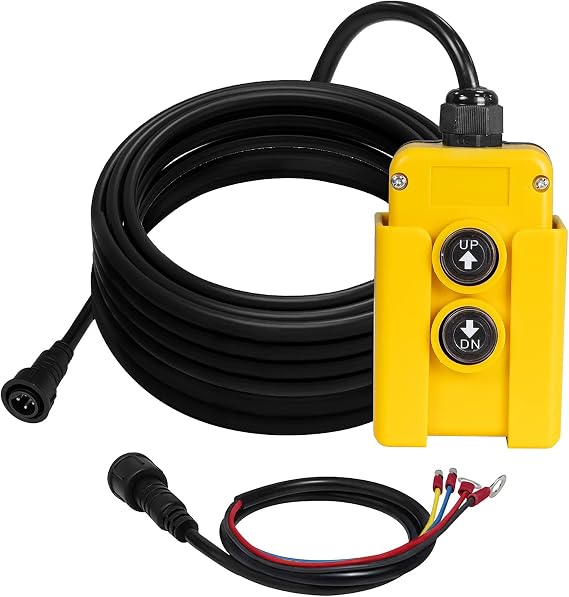 ECO-WORTHY 4 Wire Dump Trailer Remote Control Switch for Hydraulic Pump 12V DC for Lift Winch Dump Bed
