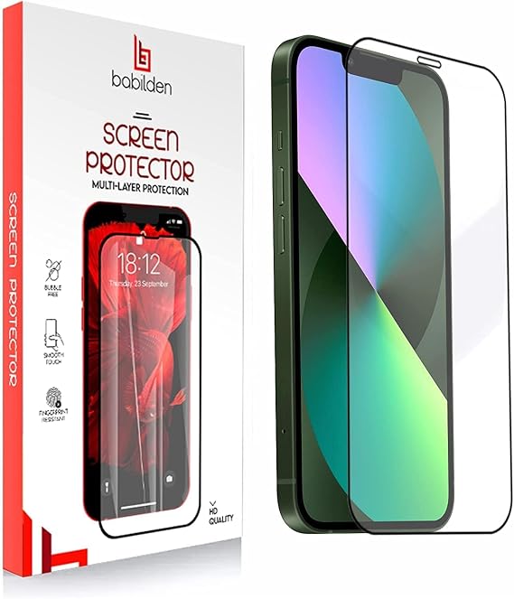 Babilden iPhone 15 Pro Max İle Uyumlu Ekran Koruyucu Uçtan Kenara Tam Kapsama Dayanıklı Temperli Kırılmaz Cam Koruma