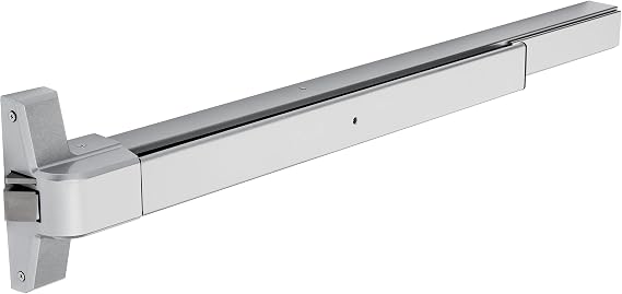 Dynasty Hardware Push Bar Panic Exit Device for Emergency Exit Doors, Aluminum Finish Commercial Panic Bar Door Handle, Push Bar for Exit Door, Panic Bar Lock, Push Bar Door Handle for Safety